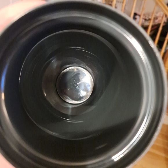 Dunkin Donuts 3 15oz plastic travel mugs, gray, silver, bronze, snowflake design - Picture 6 of 6